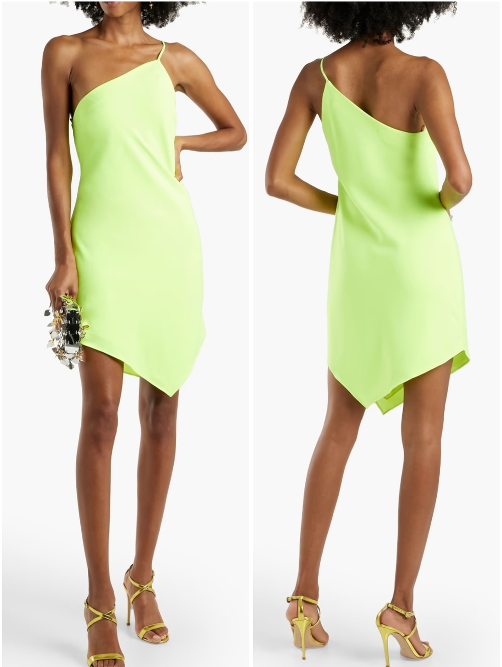 Et Ochs Mia Mini Dress Neon Lime 2 NWT New